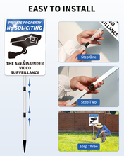 Load image into Gallery viewer, PRIVATE PROPERTY Reflective Video Surveillance Yard Sign, Aluminum Home Security Sign with Stakes, Anti-UV, Rustproof, Waterproof, 9*7inch